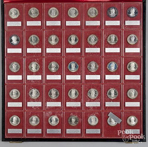 Franklin Mint sterling presidential proof medals