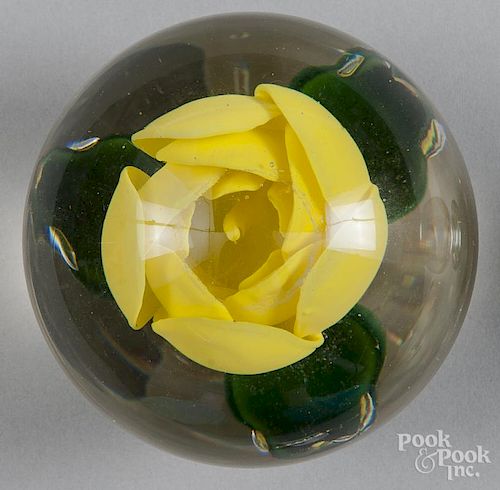 Millville, New Jersey footed paperweight
