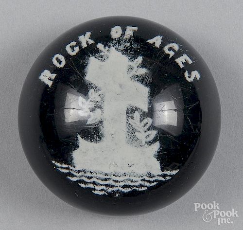 Rock of Ages frit paperweight