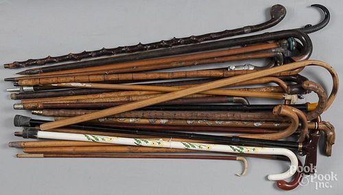 Large collection of canes.
