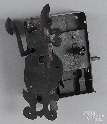 Iron box lock, 19th c.