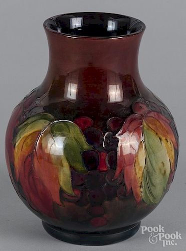 Moorcroft pottery vase, 9 1/4'' h.