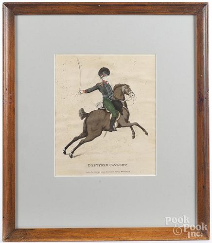 Pair of color military lithographs, after Rowlands