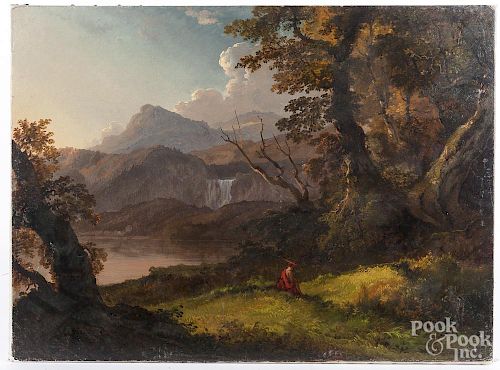 A. Veron, 19th c., oil on canvas landscape