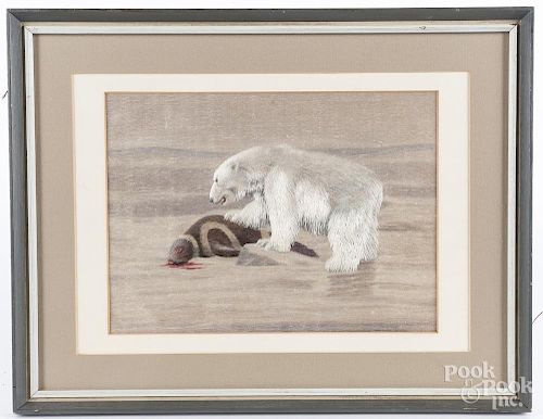 Prince Rupert B.C. Inuit silkwork picture