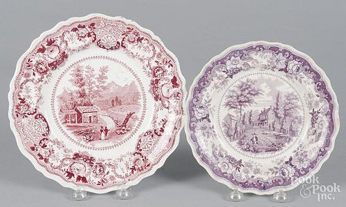 Two Historical Staffordshire plates