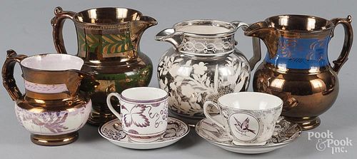 Group of lustre tablewares.