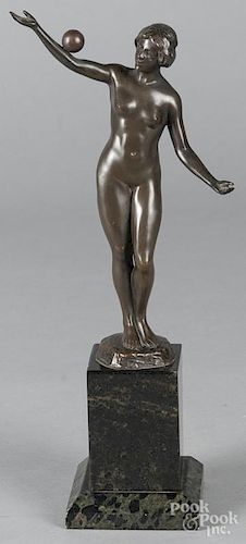 Paul Fournier (French 1859-1926), bronze female