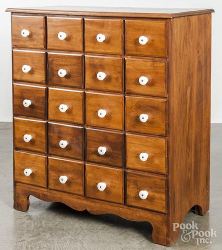 Maple apothecary cabinet, early 20th c.