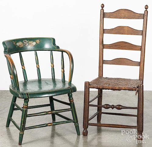 Four assorted chairs, 19th c.
