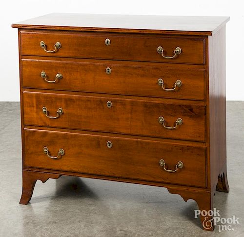New England Federal cherry chest of drawers