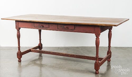 Custom painted pine farm table