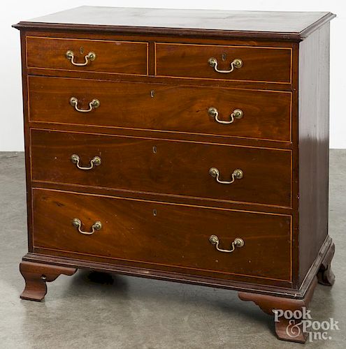 Chippendale mahogany chest of drawers, ca. 1780
