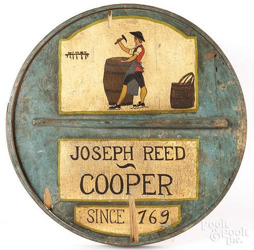 Contemporary painted Cooper trade sign