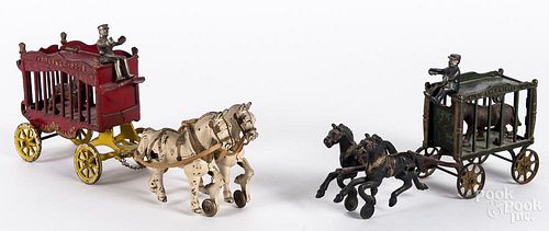 Hubley cast iron horse drawn Royal Circus wagon
