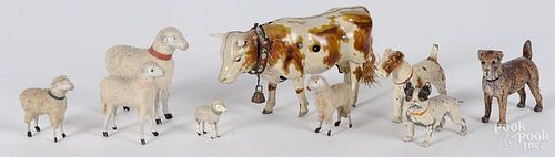 Tin lithograph wind-up cow