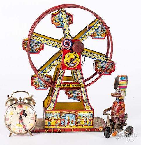 Chein tin lithograph wind-up Ferris wheel