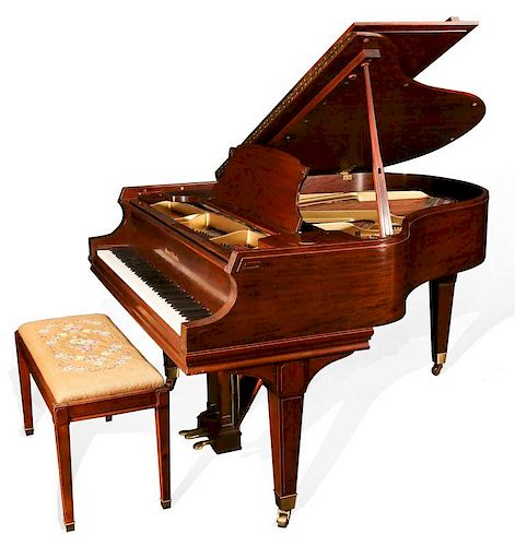 A MASON & HAMLIN MODEL A MAHOGANY GRAND PIANO