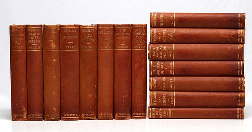 A LATE 19TH C. SET OF BOOKS ON SCIENCE AND HISTORY
