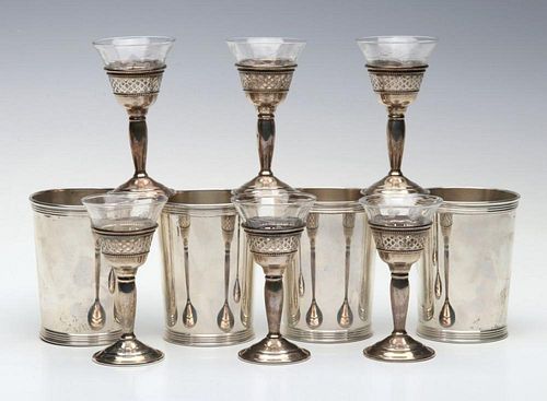 STERLING AND STERLING WITH CRYSTAL TABLEWARES