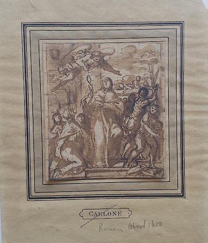 Carlo Carlone (Italian 1686–1775), attr. Old Master Drawing