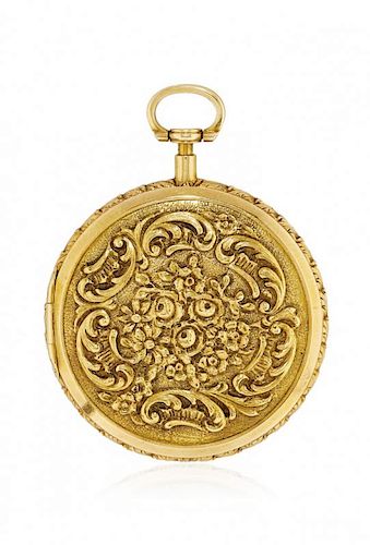 Key-winding pocket watch with quarter repeater, 1850 circa