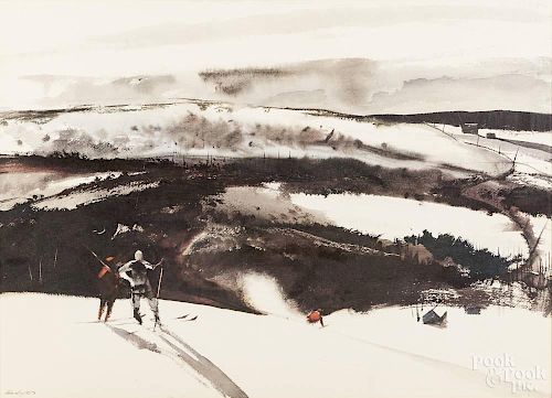 Andrew Wyeth lithograph, titled Zoar Valley, 16 1/4'' x 22 1/2''.