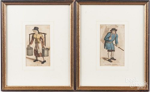 Four color engraved trade figures