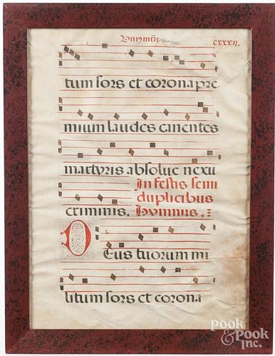 Ink on vellum illuminated manuscript page