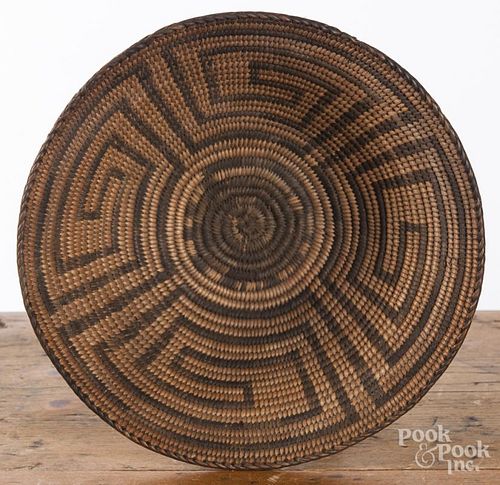 Southwest coiled basketry bowl
