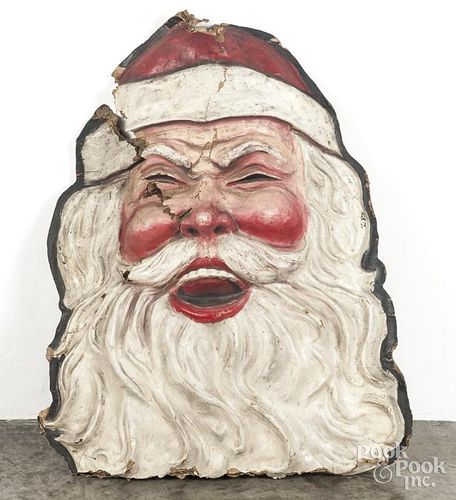 Painted papier-mâché Santa Claus