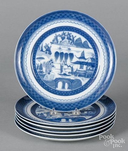 Six Mottahedeh Canton plates