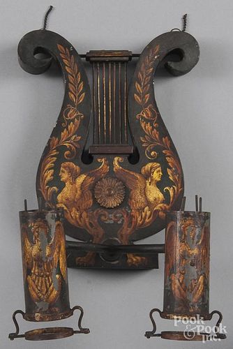 Classical tole decorated sconce