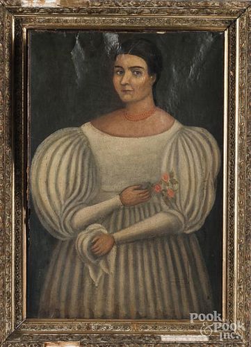 Spanish Colonial oil on canvas portrait