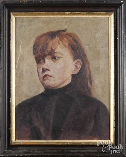 Oil on canvas portrait