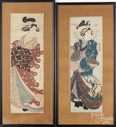 Two Japanese woodblocks