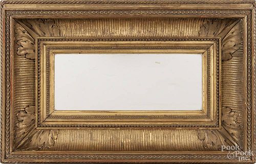 French giltwood looking glass, 19th c., 19 1/2'' x 12 3/4''.