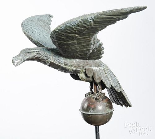 Copper eagle weathervane