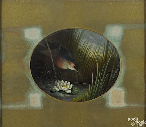 John James Audubon (1785-1851), oil on slate