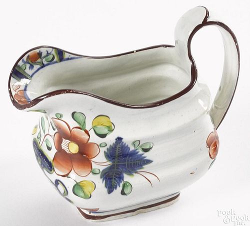 Gaudy Dutch urn cream pitcher