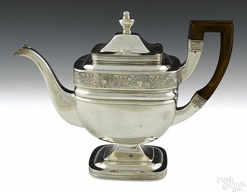 American coin silver teapot
