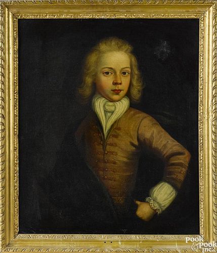 English oil on canvas portrait