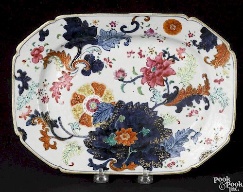 Chinese export tobacco leaf platter