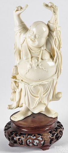Chinese carved ivory standing Buddha