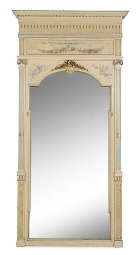 A French Neoclassical Style Painted Mirror