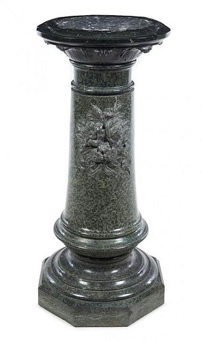 A Continental Marble Pedestal Height 44 1/2 inches.