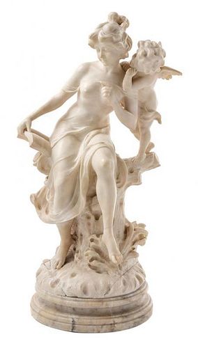 An Italian Alabaster Sculpture Height 25 3/4 inches.