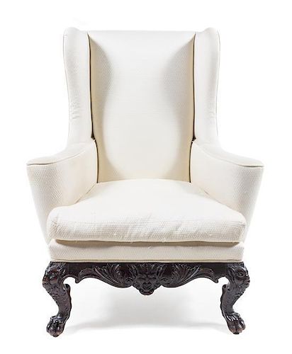 * An Italian Renaissance Style Wingback Armchair