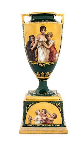 A Vienna Porcelain Urn