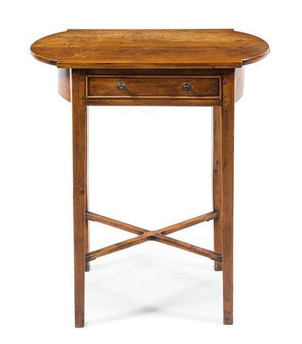 A Continental Walnut Side Table Height 30 x width 28 x depth 16 inches.